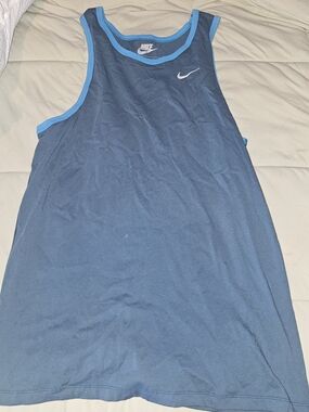 Nike Men’s Blue Tank Top with Light Blue Trim